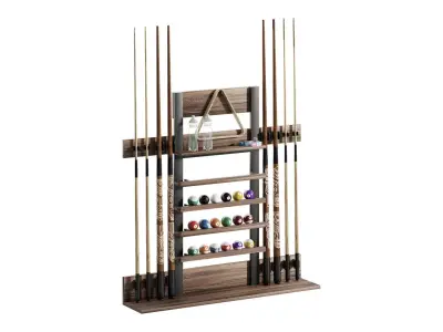 Billiards cue stand 3D model