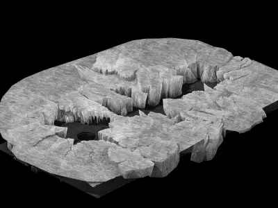 Battlestar - Icefield - Bursting Ice 02 3D model