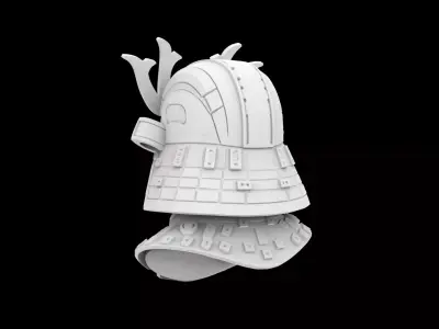 Samurai Cyborg Bust 3D Print Model 3D print model