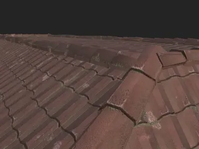 Roof house Low-poly 3D model