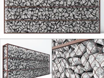 Gabion stone big 3D model