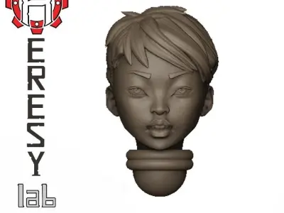 Heresylab - Female Sci-Fi heads for conversions SET 9 of 21 3D print model