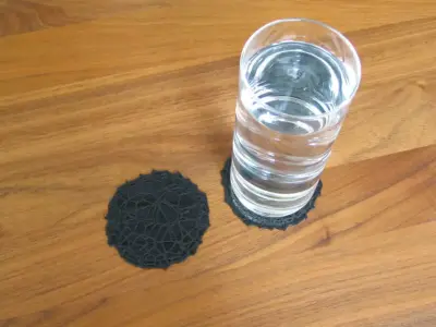 Drink coaster with floor - Voronoi No IV 3D print model