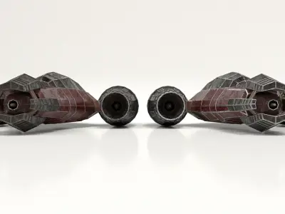 Spaceship 2 Low-poly 3D model