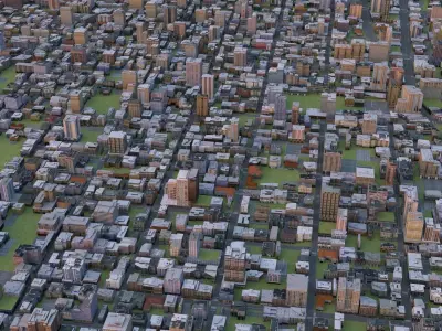 City 47 Low-poly 3D model