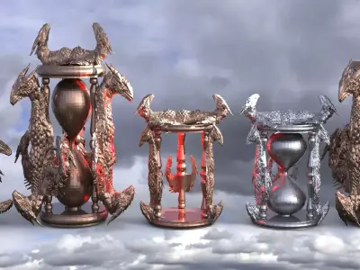 Dark Dragon hourglass collection 1 3D model