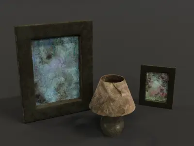 Abandoned Living Room 3D model