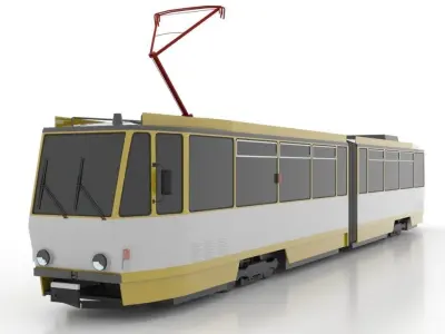 Tatra KT4D-G Low Low-poly 3D model