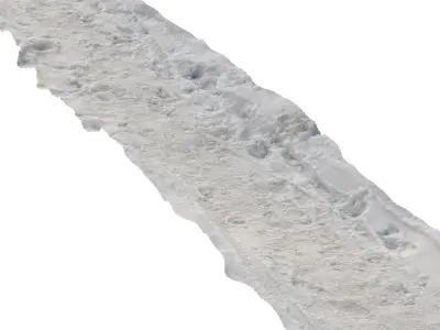 Snow 14 footprints PBR Low-poly 3D model