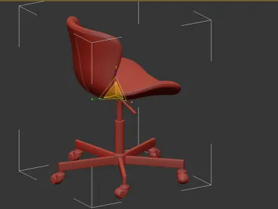Desk chair BATILDA green 3D model