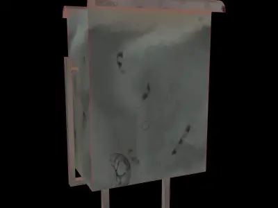Urban trash can Low-poly 3D model