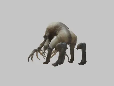 inspiring Hr Giger Facehugger Monster Creature Low-poly 3D model