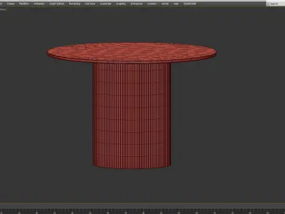 Anika 120cm Round Dining Table Low-poly 3D model