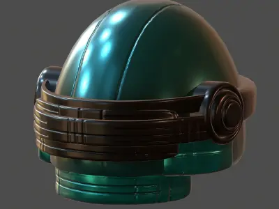 Gas mask helmet 3d model scifi Low-poly  Low-poly 3D model 290