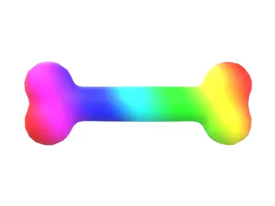 Rainbow Bone v1 001 Low-poly 3D model