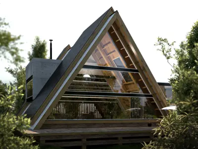 Forest House 02 - villa 3D model 3D model