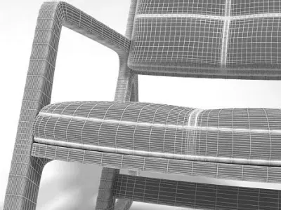 Sleepy blind tufted Chair Free 3D model