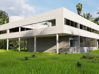 Casa Scene-villa-modern house 3D model 66