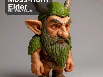 Forest Folk Collection - 10 High-Poly Kitbash Characters 3D print model