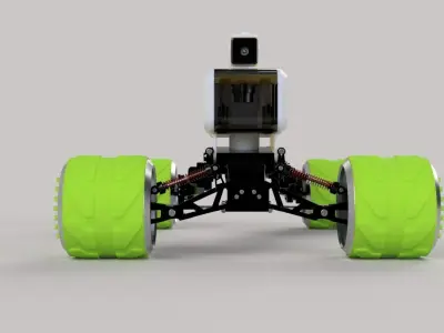 Sci-fi rover Low-poly 3D model