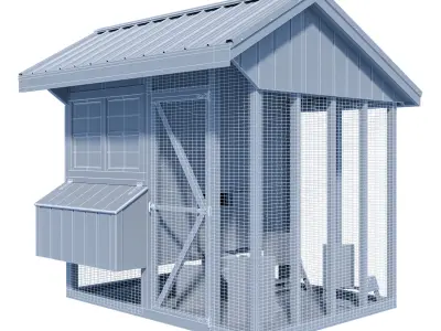 Hen hause for 10-12 chickens 3D model