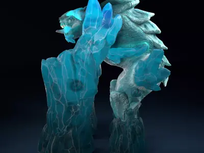Ice Elemental Free low-poly 3D model