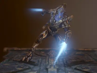 Zealot and Protoss Platform 3D model