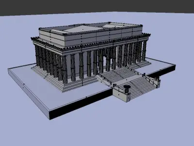 The Abraham Lincoln Memorial Low-poly 3D model