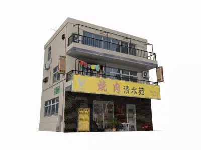 Tokyo House 001 Low-poly 3D model