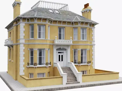 Building Facade 002 Preston VIlla 3D model
