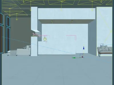 INTERIOR SCENE OF RECEPTION AREA 3D model