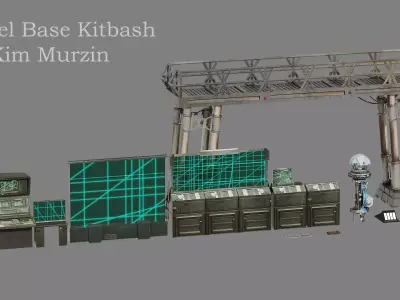 Rebel Base Kitbash BLENDER EDITION - Star Wars Low-poly 3D model