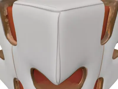 Modern Modular Cube Ottoman Low-poly 3D model