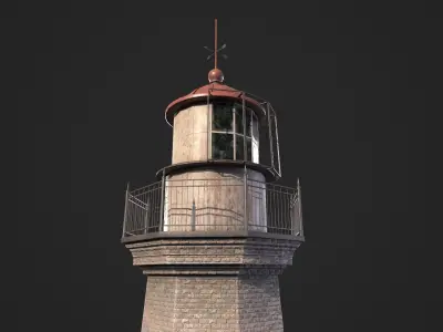 Lighthouse Low-poly 3D model 4