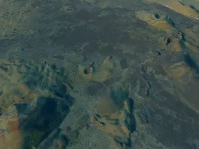 Craters of Moon National Monument Landscape 3D model