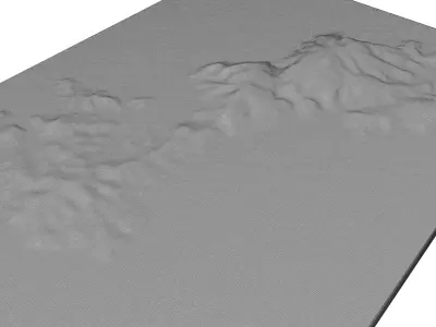 Leipsoi island full 3D model terrain Low-poly 3D model