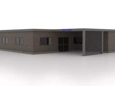 City police station 2 Low-poly 3D model