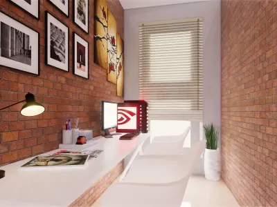 Small Room Office 3D model