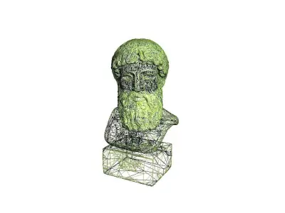 Bust Poseidon Low-poly 3D model