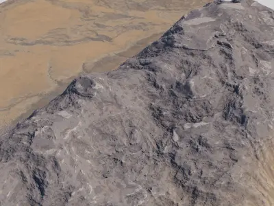 Landscape Rock Desert Low-poly 3D model