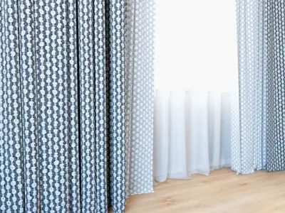 Curtains 69 Curtains with Tulle LUUM 3D model