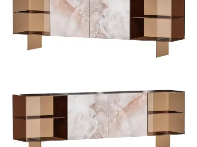36e8 Glass Sideboard 04 3D model