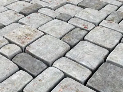 Paving stone old 3D model