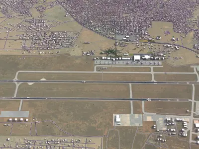 Niamey Airport Low-poly 3D model