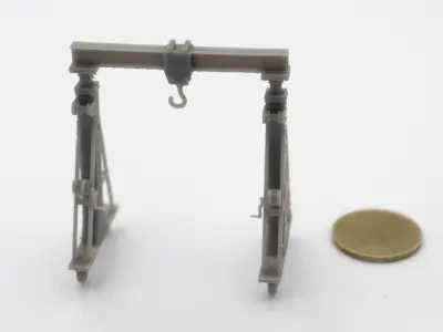 HO Small gantry crane train model  3D print model