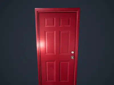Door Metallic M4 HDRP Low-poly 3D model