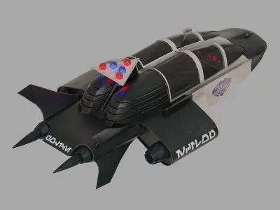 Panther Police Interceptor Speeder - Star Wars Low-poly 3D model