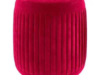Blooming ville pleat pouf 3d model Low-poly 3D model