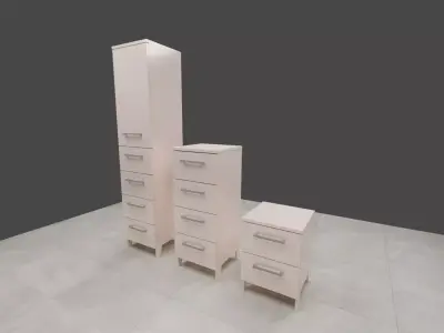 Cabinets with drawers  3D model