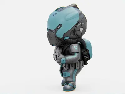TOON  ASTRONAUT ROBBY  RIGGED 3D model
